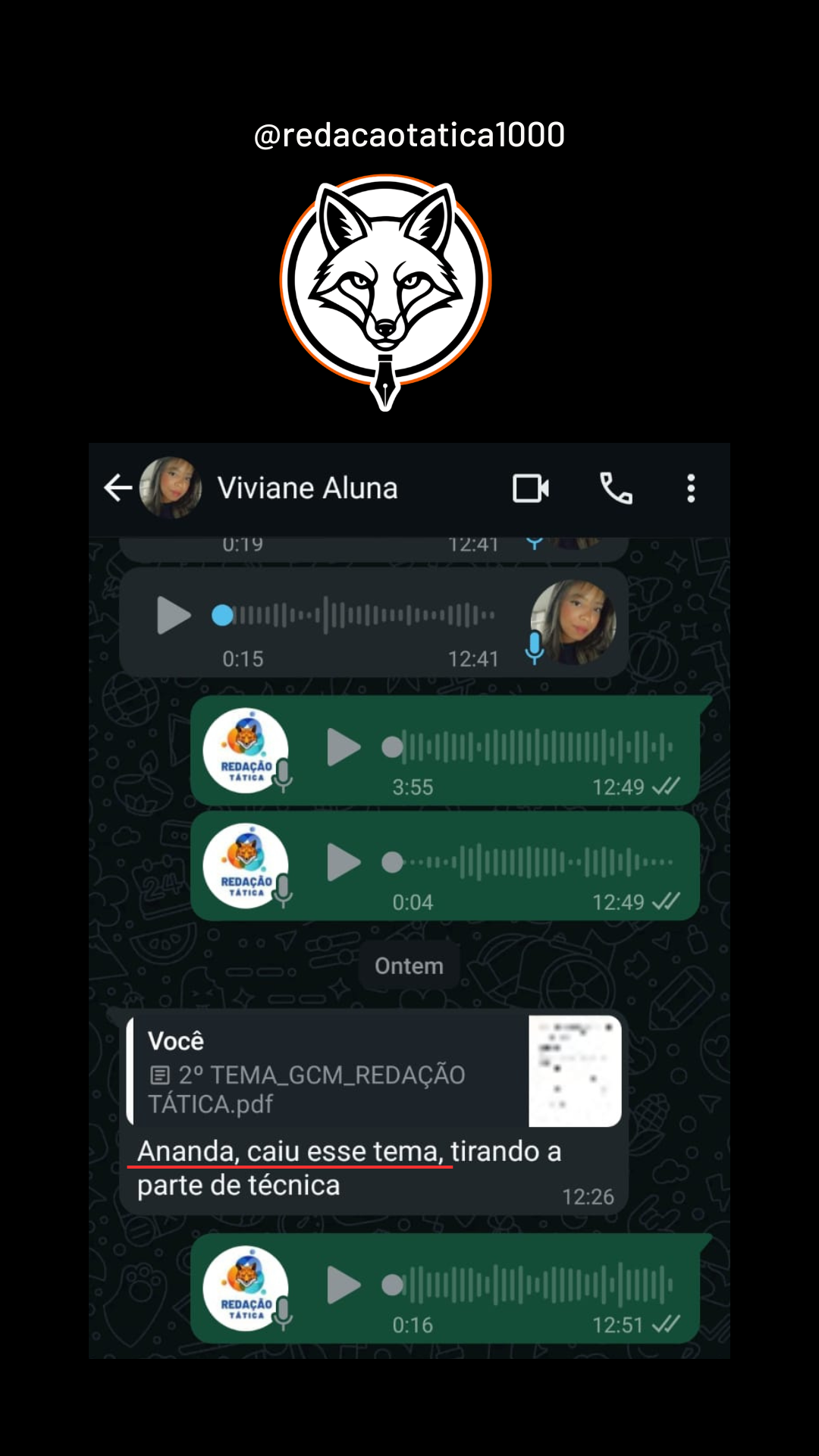 Feedback aluno 11