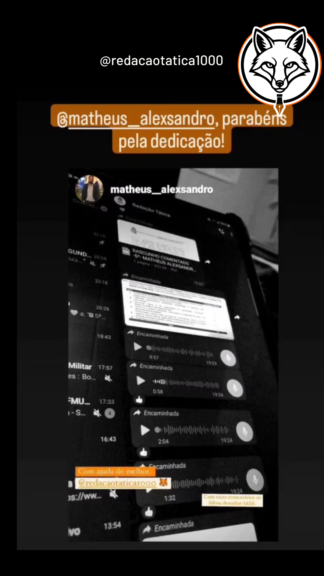 Feedback aluno 15