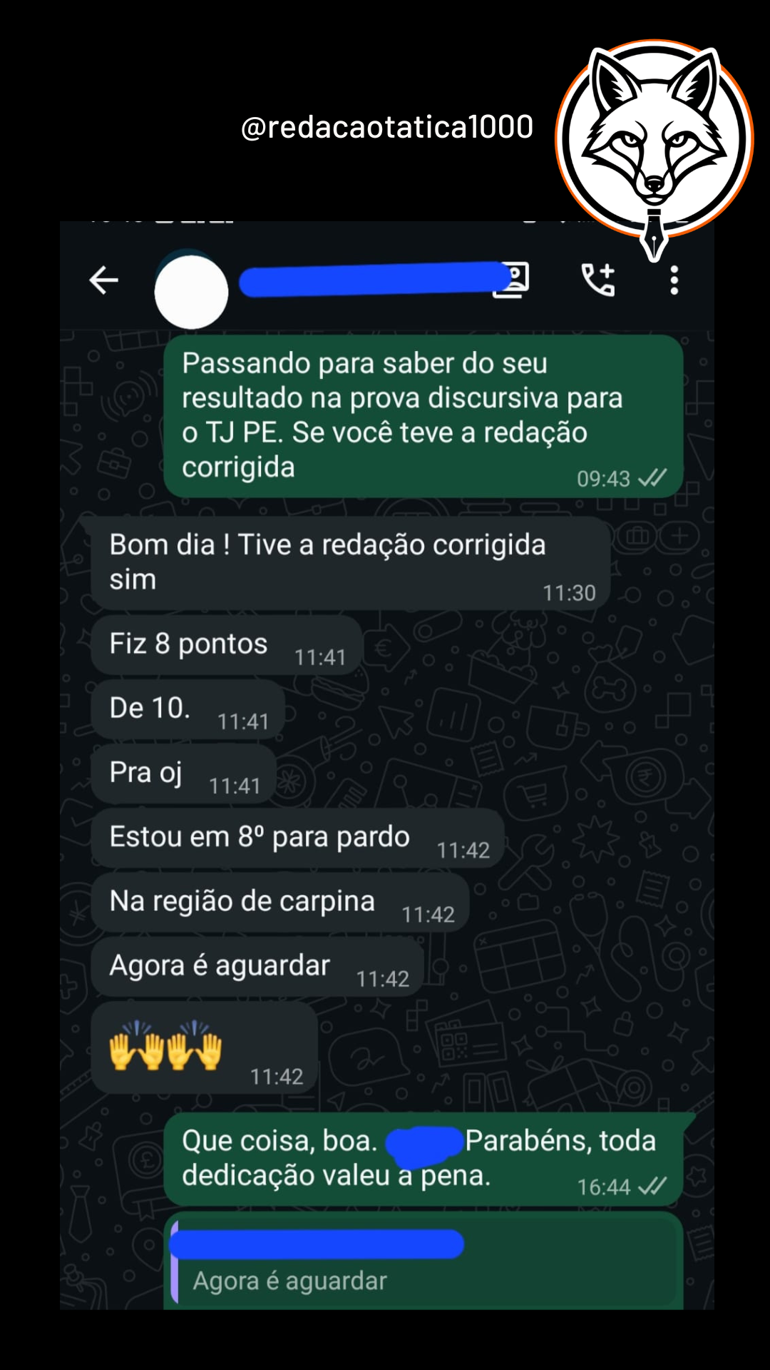 Feedback aluno 18