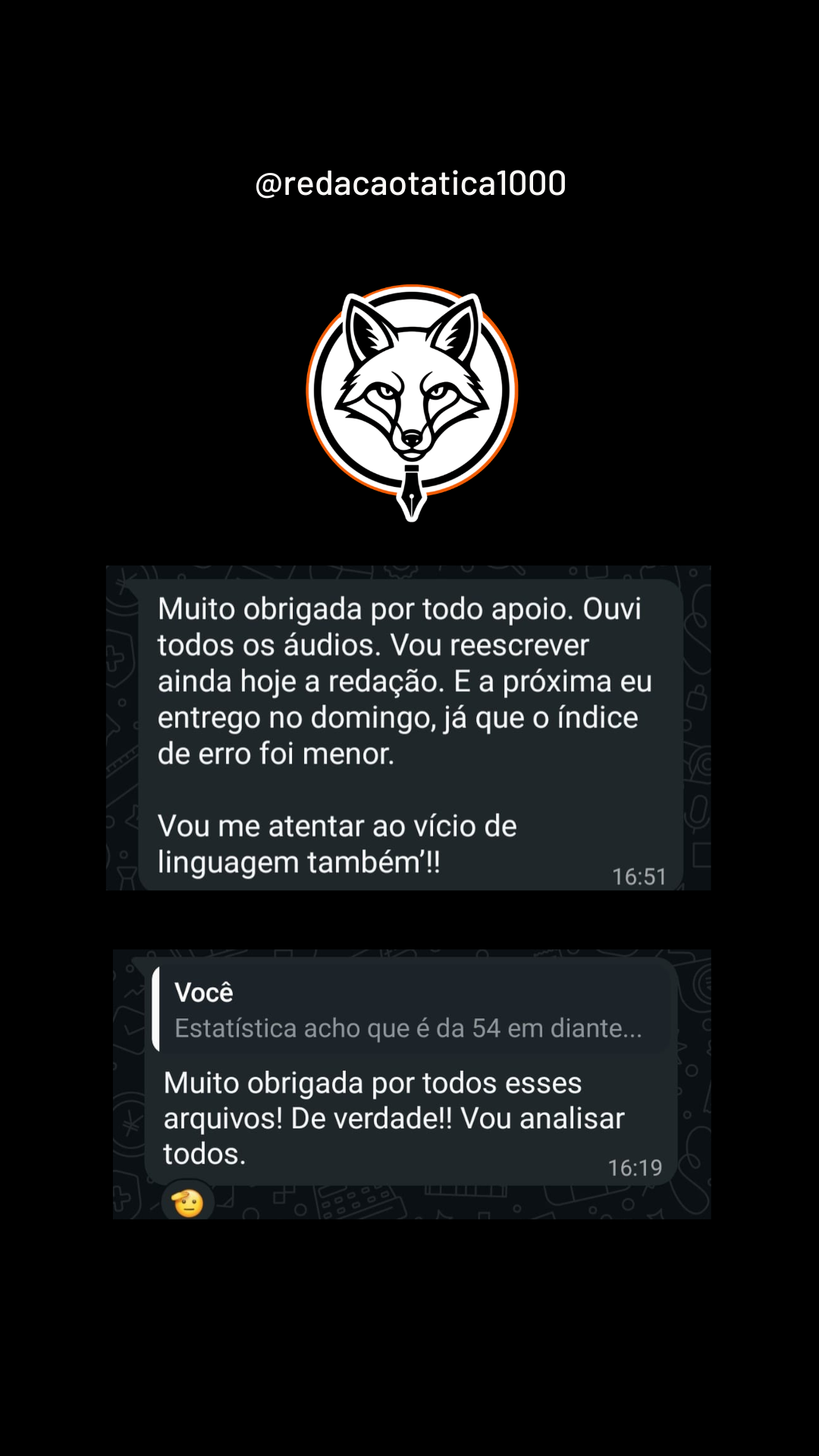 Feedback aluno 20