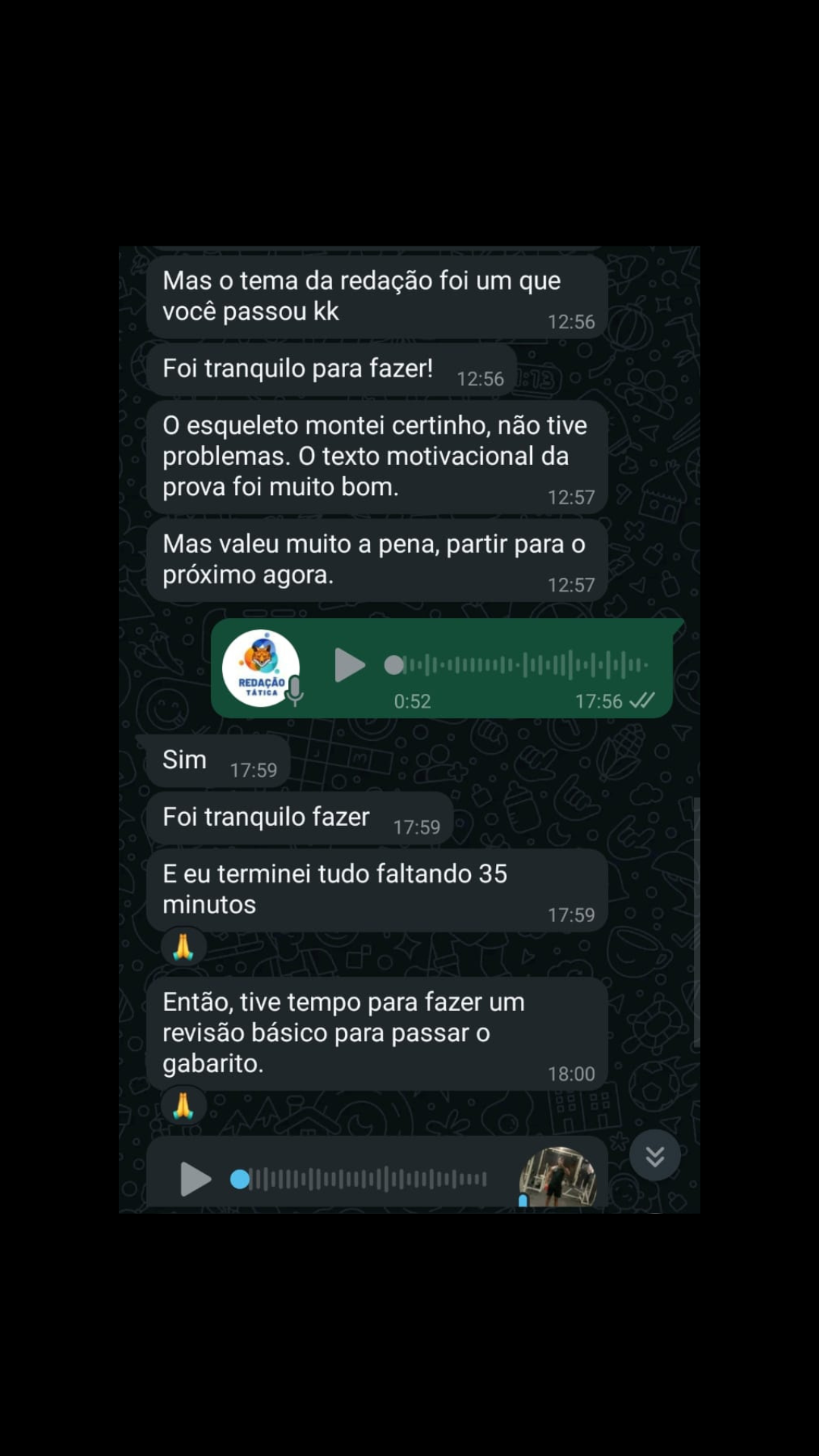 Feedback aluno 26