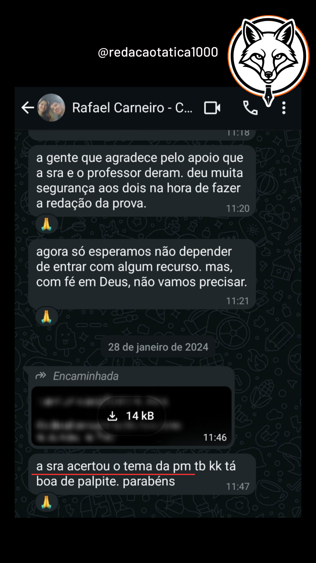 Feedback aluno 7